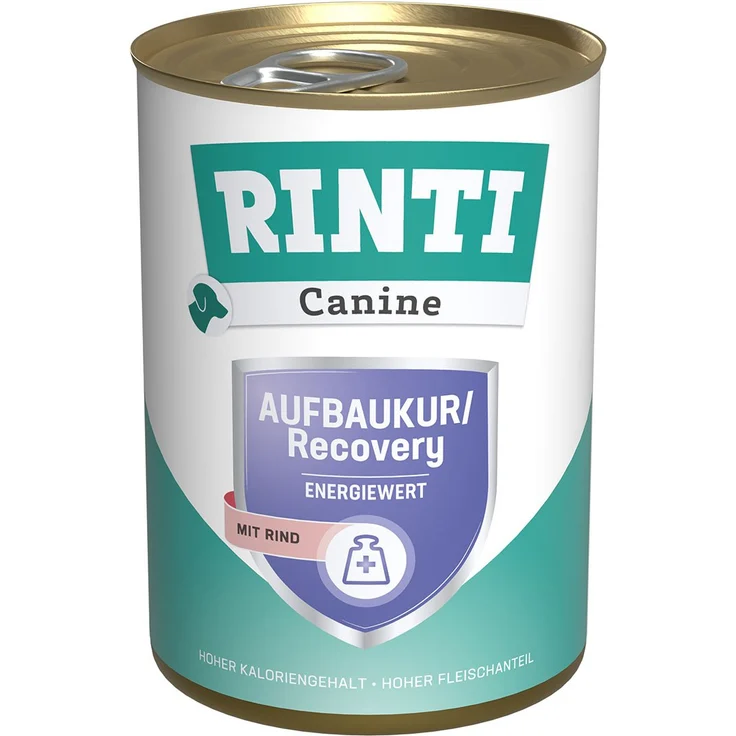 Rinti Canine Aufbaukur/Recovery Rind, Nassfutter zur Rekonvaleszenz für Hunde, 6x400g – Bild 1