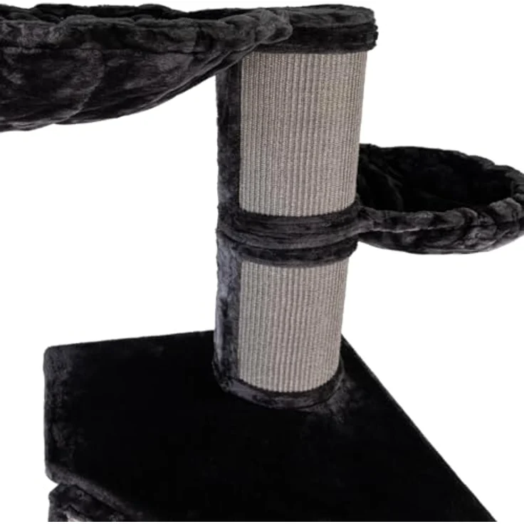 Canadian Cat Company Kratzbaum Regina XL, Kratzstamm für Katzen, anthrazit, 60 x 60 x 165 cm, mit 2 Liegemulden und 20 cm Kratzsäulen – Bild 7