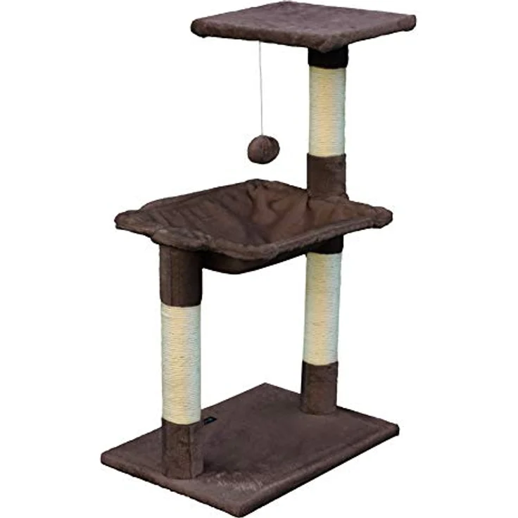 Gloria Katzenkratzbaum, 36 x 50 x 83 cm, aus Holz und Stahl mit Sisal in Braun – Bild 3