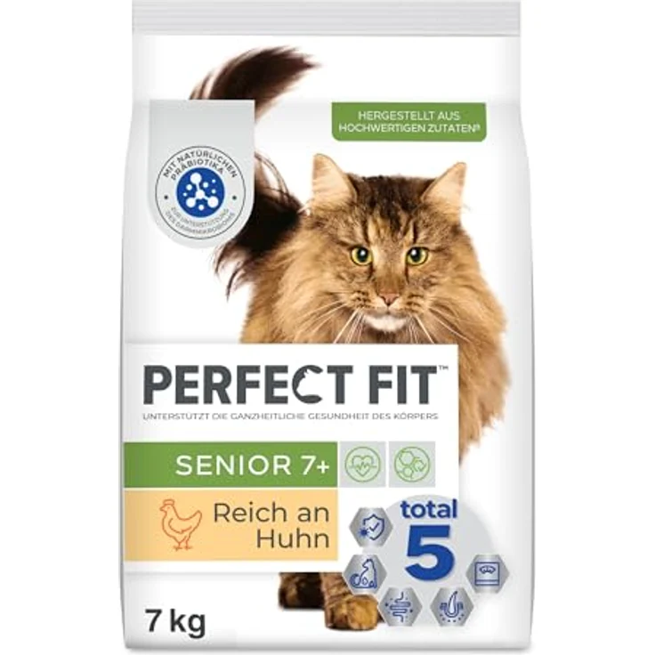 Perfect Fit Katze Senior 7+ Huhn, Trockenfutter für ältere Katzen, 7kg – Bild 1