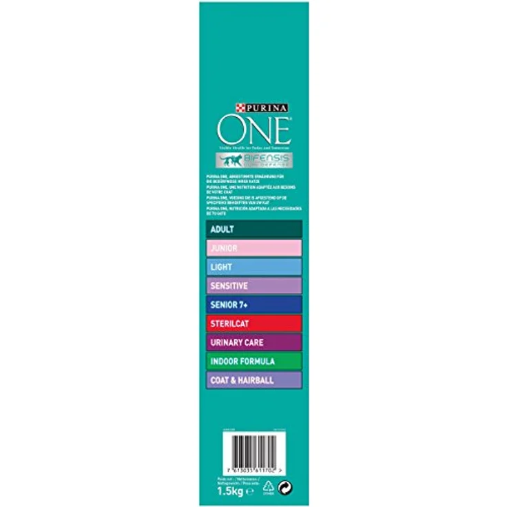 PURINA ONE BIFENSIS Coat and Hairball Katzentrockenfutter, reich an Huhn für gesunde Haut & Harnwege, reduzierter Haarballenbildung, 3 x 1,5 kg – Bild 3