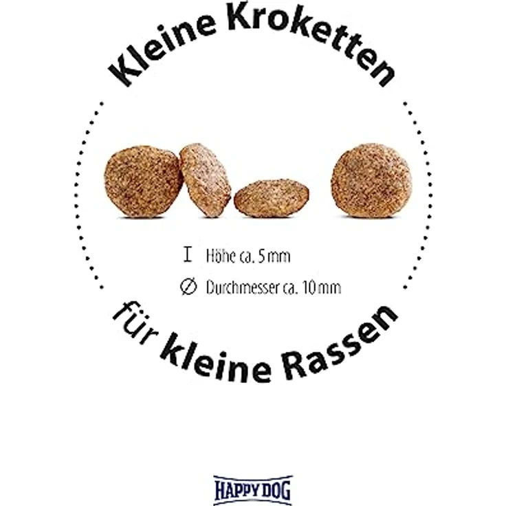 Happy Dog Sensible Mini India, 4 kg, weizenfreies, vegetarisches Hunde-Trockenfutter für Haut und Fell mit kleinen, bissoptimierten Kroketten – Bild 3