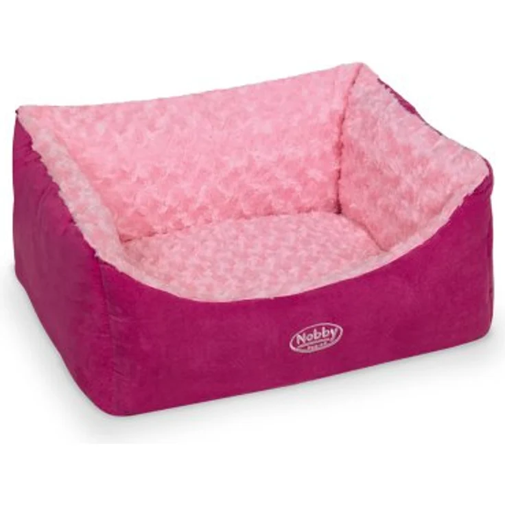Nobby Tierbett Arusha, Mikrofaser, 60x 48x 19 cm - Komfortables Kuschelbett für Haustiere, Alcantaraoptik in gemütlichem Design, waschbar bei 30 °C (blau) – Bild 2
