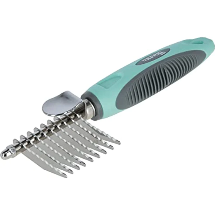 Kerbl Pet Fell-Entfilzungskamm, 18,5 cm, türkis, grau – Bild 2