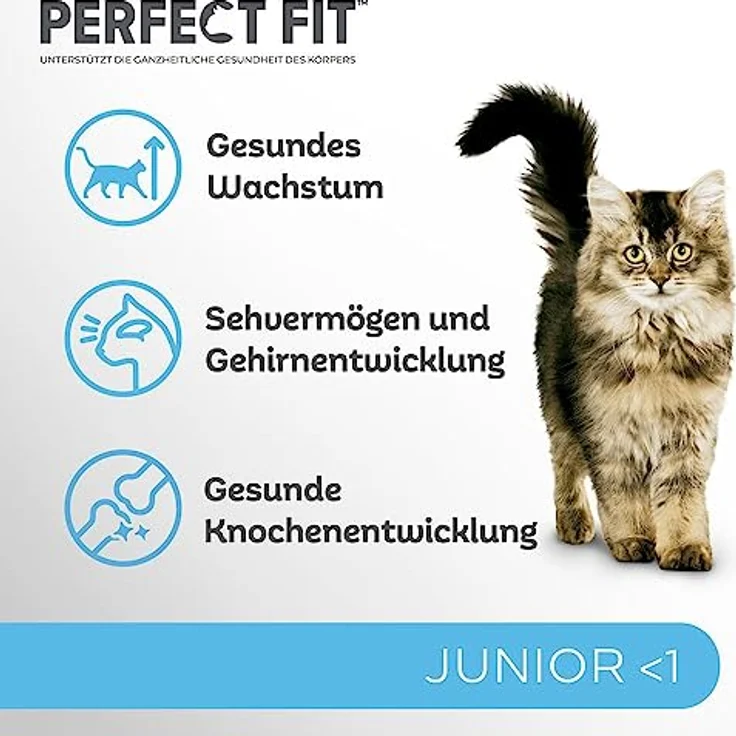 Perfect Fit Junior Trockenfutter für junge Katzen unter 1 Jahr - Huhn, 7 kg, gesunde Haut & Fell, unterstützt die Verdauung und Harnwege – Bild 3