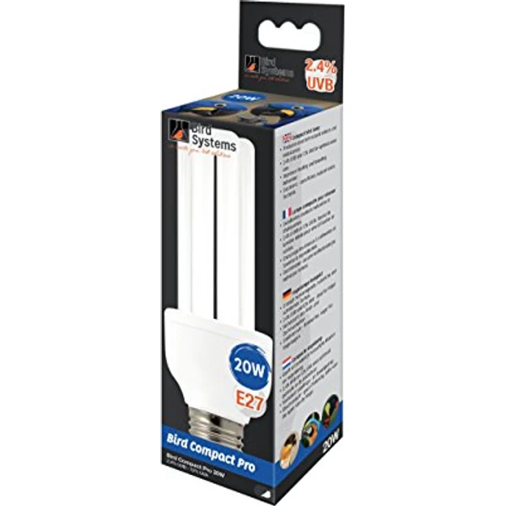 Bird Systems Aquarium Systems 317000 Bird Compact Lamp Pro - 2.4% UVB, 20 W mit naturgetreuen Farben und verbessertem Fress- und Brutverhalten