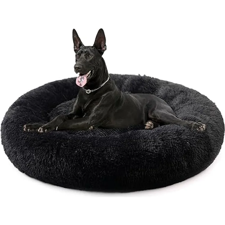 Nisrada Hundebett Donut-Design, 70cm, waschbar, rutschfester Boden, weich und gemütlich für kleine bis große Hunde und Katzen