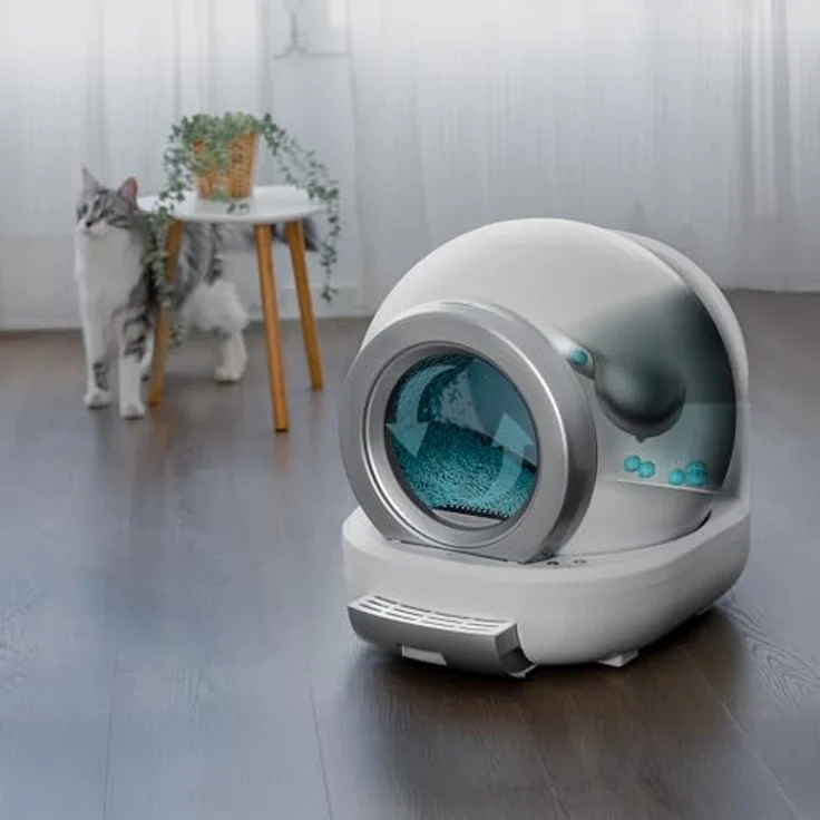 Cecotec Pumba 7000 CleanKitty Compact, Automatische Katzentoilette mit Selbstreinigung, 65L Kapazität, WiFi Steuerung, Leises Design, Infrarotsensor, Dreifaches Desodorierungssystem – Bild 3