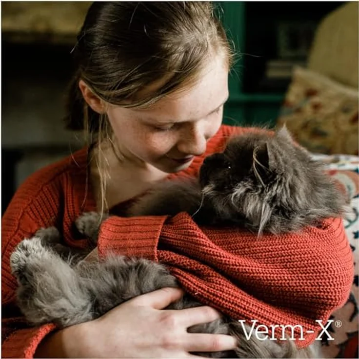 Verm-X Herbal Crunchies für Katzen, 1 kg Tub, 100% natürlich, für gesunde Verdauung, unisex, klar – Bild 2