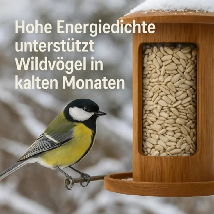 GiDeli Sonnenblumenkerne, Geschält 25kg Vogelfutter für Garten- und Wildvögel, hochwertiges Streufutter für ganzjährige Fütterung, energiespendend und ohne Schale – Bild 2