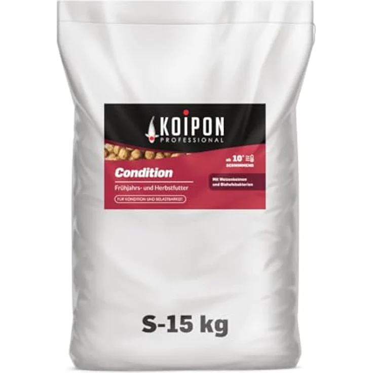 KOIPON Condition Koifutter 15 kg, 3 mm Schwimmfutter für Frühjahr & Herbst, Premium Qualität aus Deutschland – Bild 1
