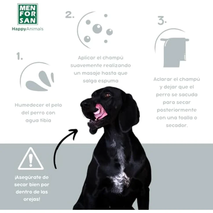 Menforsan Shampooing Men for San Chien Cheveux Foncé, 5 L, für Hunde mit dunklem Fell, hydratisierend und glanzfördernd – Bild 4
