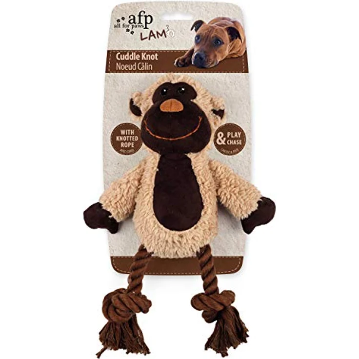 all for paws Tierkuscheltier AFP Lambswool-Cuddle Knot, Spielzeug für Hunde mit Quietscher, sortiert – Bild 5