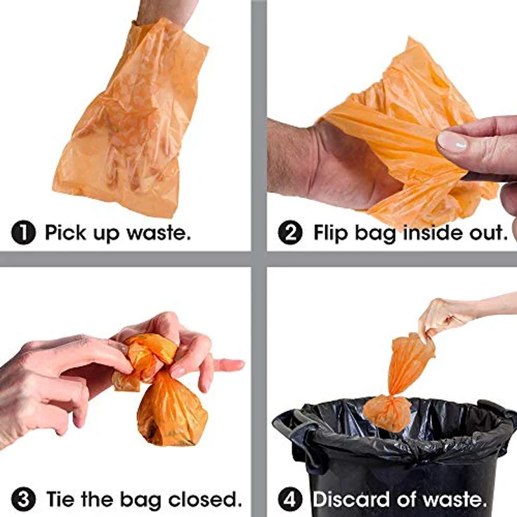 Bags on Board Hundekotbeutel, gemustert, 140 Stück, 100 % auslaufsicher, extra groß für großen Hundekot – Bild 5