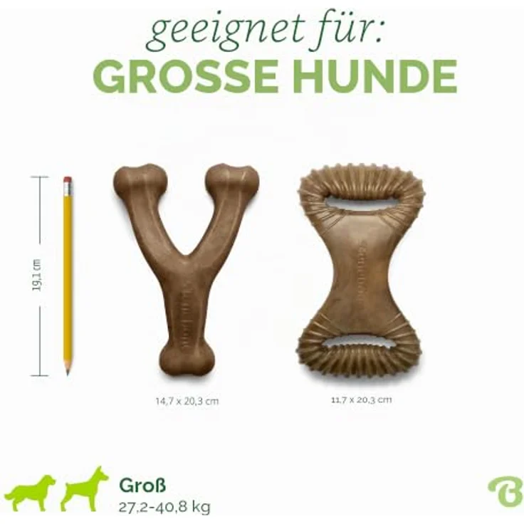 Benebone 2-Pack Indestructible Dental Chew/Wishbone, für aggressive Kauer, mit echtem Speckgeschmack, für große Hunde, hergestellt in den USA – Bild 4
