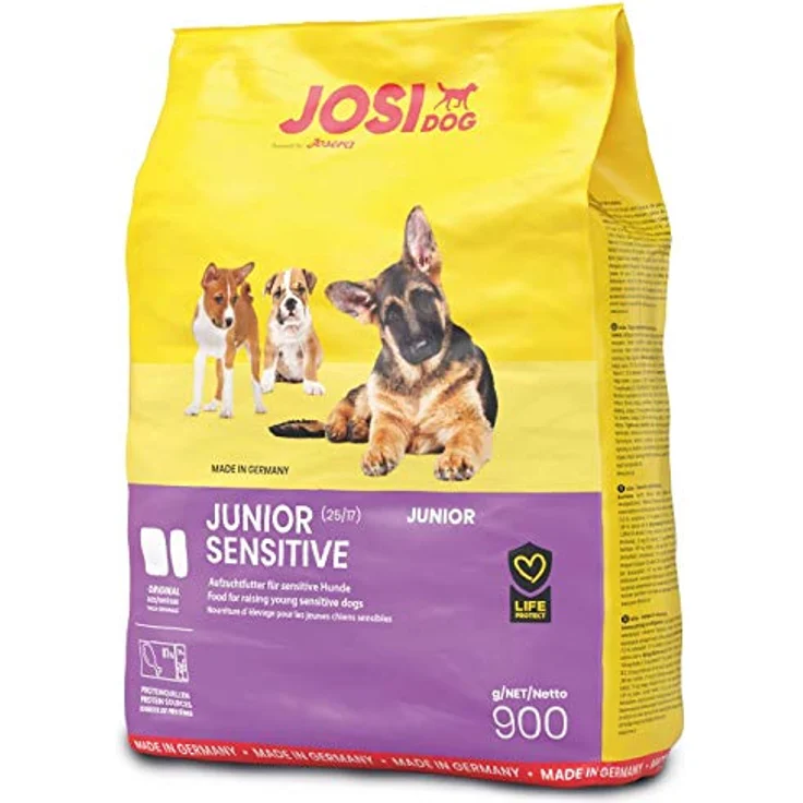 JosiDog Junior Sensitive, Hunde-Trockenfutter für sensible Junghunde ab 8 Wochen, 900 g, mit Geflügel und glutenfreier Rezeptur – Bild 2