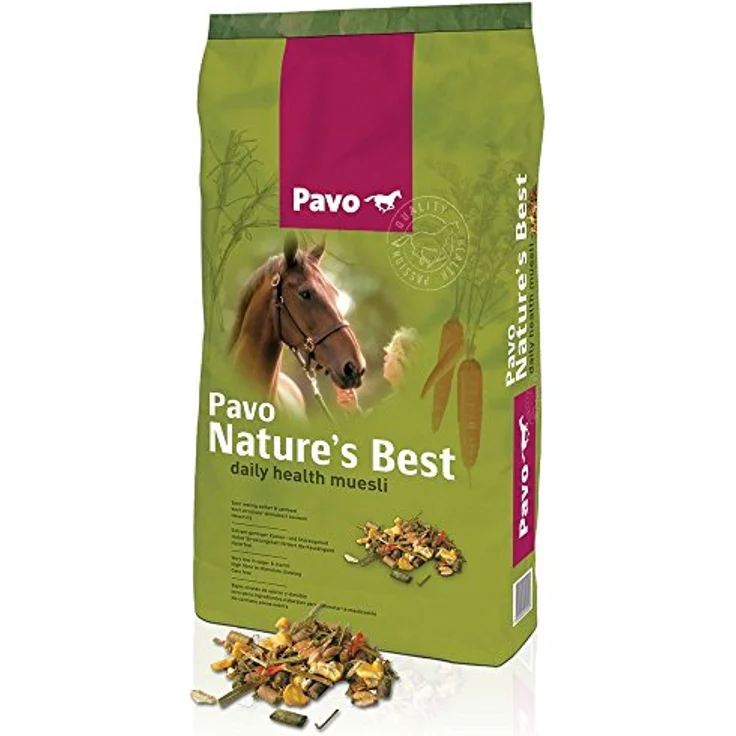 Pavo Nature's Best, Pferdefutter 15kg, haferfrei, wenig Zucker (2%), niedrigere Stärke (24%) für leichte Arbeit
