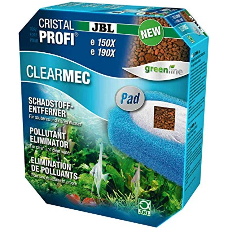 JBL GmbH & Co. KG ClearMec plus Pad CP e1500/1, Aquariumfilter Set mit Nitrit-, Nitrat- und Phosphatentferner, geeignet für CristalProfi e1501/e1502/e1901/e1902 – Bild 2