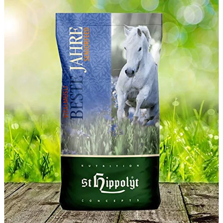 St. Hippolyt Vitalmüsli "Beste Jahre", Pferdefutter für sensible und ältere Pferde, 20 kg