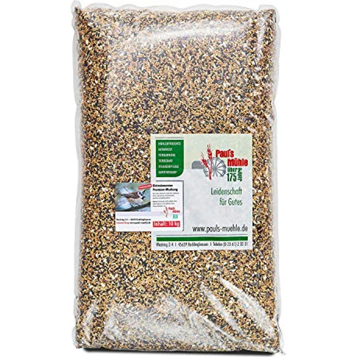Paul´s Mühle Kleinsämereien-Mischung, 10 kg Premium Vogelfutter für Wildvögel & Tauben, energiereiche Zusammensetzung mit natürlicher Saatenvielfalt – Bild 1