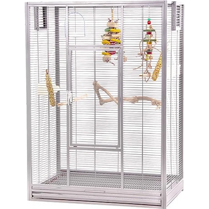 Montana Cages New Melbourne I Premium Vogelvoliere, Vogelkäfig für Sittiche und kleine Papageien, AVILON Pulverbeschichtet, Platinum Edition, ca. 80 x 50 x 110 cm – Bild 1