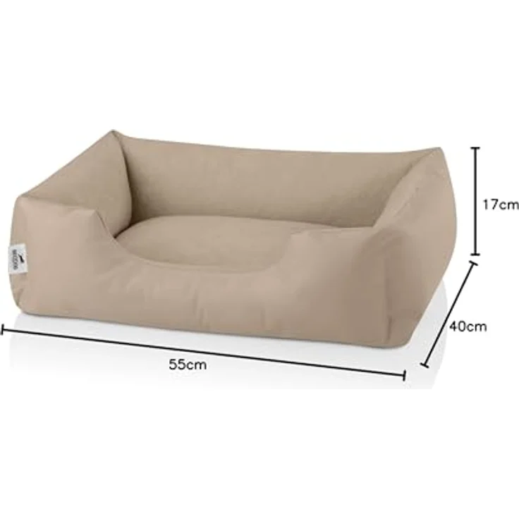 BedDog Tierbett Hundebett ZARA mit Rand, Bezug abnehmbar, pflegeleicht, komfortabel, grau – Bild 11