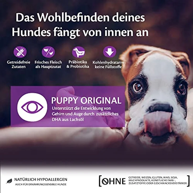 Wellness CORE Puppy Original, Trockenfutter für kleine & mittelgroße Welpen, Huhn & Pute, 10 kg, getreidefrei, ohne Zuckerzusatz, mit hohem Fleischanteil – Bild 3