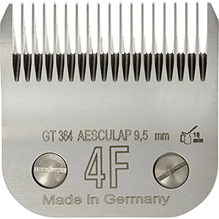 Kerbl GT364 SnapOn Aesculap Scherköpfe, 4F, 9.5mm Schnittlänge, 40mm Scherbreite, 50 Stück – Bild 1