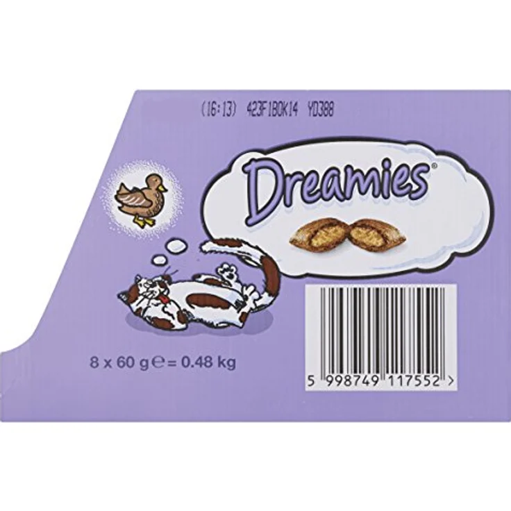Dreamies Katzensnack Klassik - Sparpaket Ente, 6 x 60 g, knusprige Hülle mit cremig-weichem Kern, ohne künstliche Aromastoffe – Bild 10