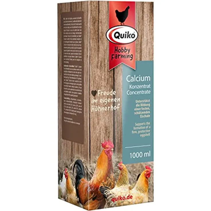 Quiko Hobby Farming Calcium Konzentrat für Hühner, 1.000ml – Hochwertige Calciumversorgung zur Unterstützung der Eischalenbildung, Made in Germany
