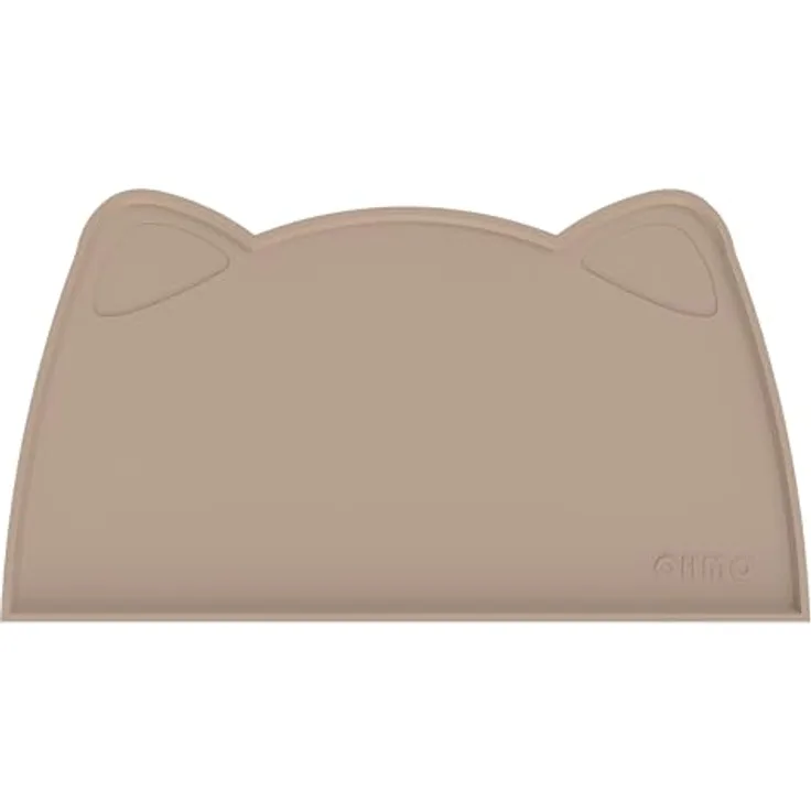 OHMO Napfunterlage für Kleine Hunde und Katzen, rutschfeste Silikonmatte, wasserdicht, beige, 52x30 cm