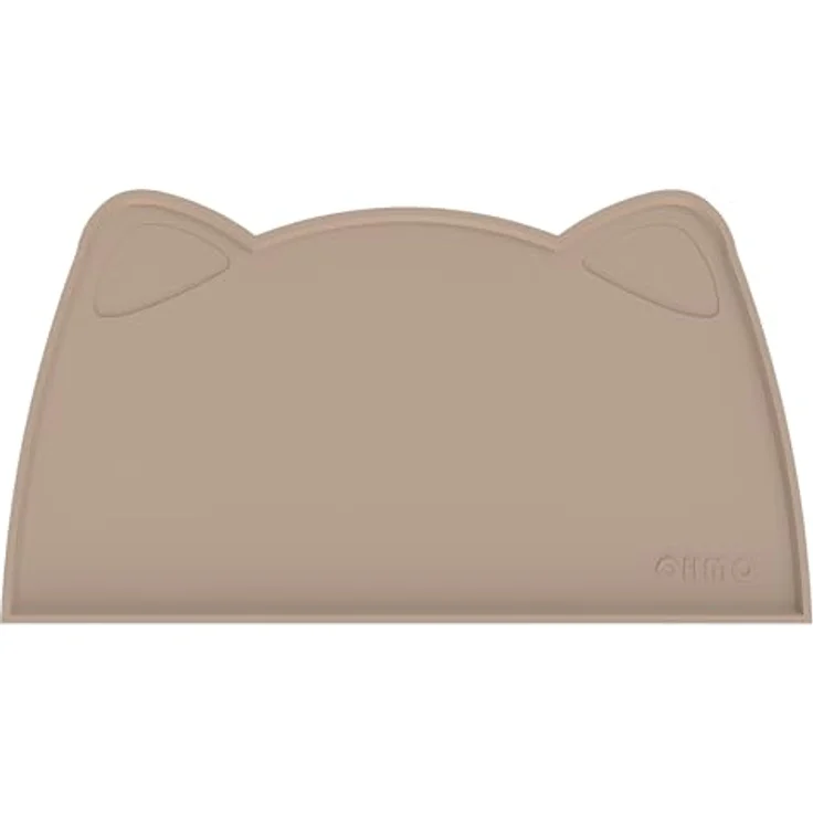 OHMO Napfunterlage für Kleine Hunde und Katzen, rutschfeste Silikonmatte, wasserdicht, beige, 52x30 cm – Bild 1