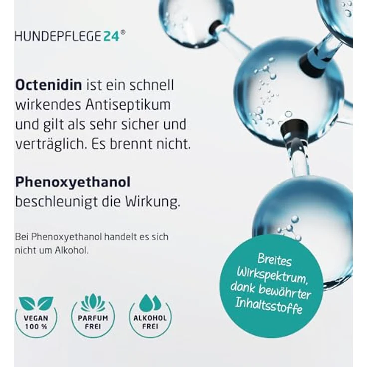 Hundepflege24 Wundspray für Hunde, 125ml - Desinfiziert, beruhigt und schützt Wunden ohne zu Brennen, Hautfreundlich und vegan, made in Germany – Bild 3