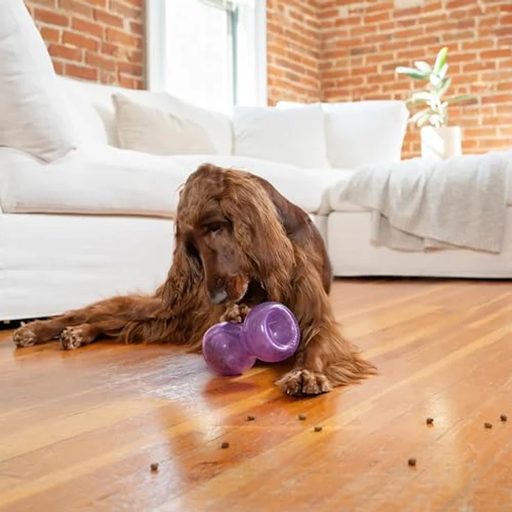 Planet Dog Double Snoop, strapazierfähiges Hundespielzeug mit interaktiver Leckerli-Funktion und Minzduft zur Atemerfrischung – Bild 8