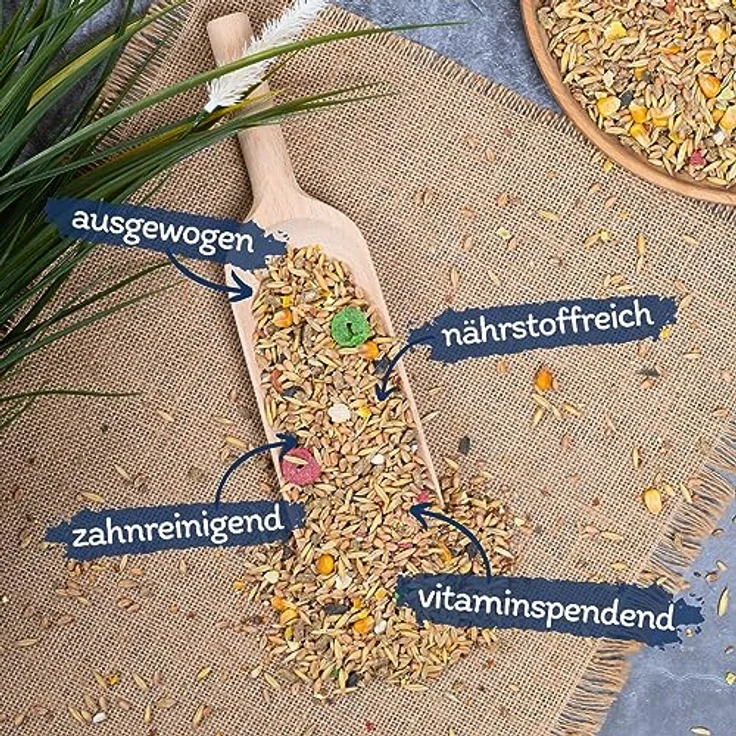 Lyra Pet® Kaninchenfutter 20 kg, Alleinfutter für ausgewachsene Kaninchen, Nährstoffreich und ausgewogen, artgerechter Energiespender mit Kohlenhydraten & Vitaminen – Bild 2