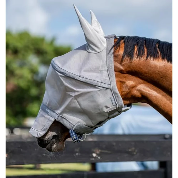 Horseware® Flymask, Pferde-Fliegenmaske mit UV-Schutz und zuverlässigem Insektenschutz, schwarz – Bild 3