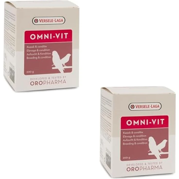 Versele-Laga Omni-VIT Doppelpack, 2 x 200 g Multivitaminpräparat zur Unterstützung der Zucht und Entwicklung von Vögeln – Bild 1