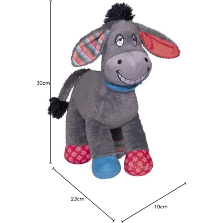 Nobby Plüsch Esel, 30 cm, Softplüsch mit Squeaker, grau – Bild 2