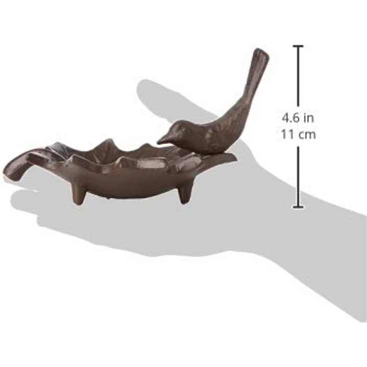 Esschert Design Vogeltränke Gußeisen S, 20 x 13 x 16 cm, FB152 – Bild 4