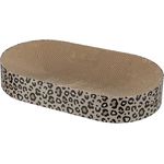 Trixie Kratzbrett Leo, Katzenkratzmatte aus Pappe mit Katzenminze, braun, 63 × 10 × 35 cm