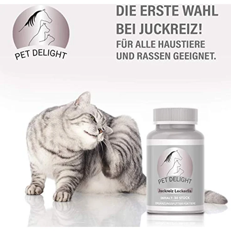 Saint Nutrition Pet Delight Juckreiz Leckerlis, hochdosierte Vitamin-Nahrungsergänzung für Katzen und Hunde, 15g Presslinge zur Hautpflege, Anti-Milben, Läuse und Flöhe – Bild 4