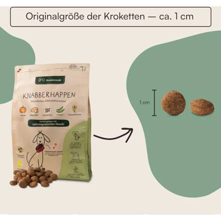 Hunderunde Hunderunde Trockenfutter, 2x4kg, veganes Alleinfutter mit Insektenprotein, Kichererbsen & Süßkartoffeln, fördert Verdauung & Fellglanz – Bild 3