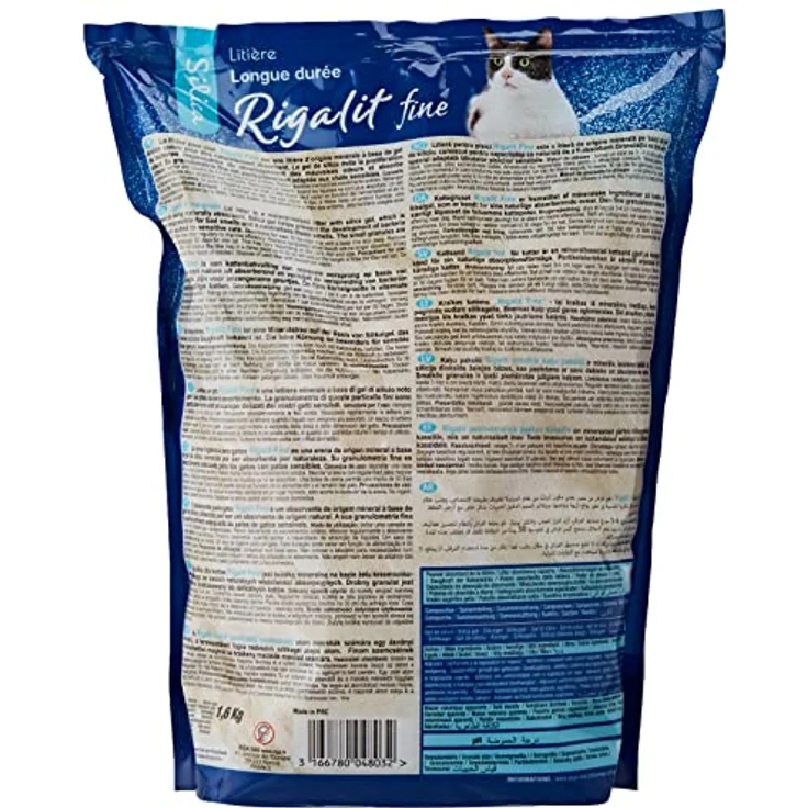 Riga Rigalit Feinkörnig, hyperabsorbierendes Katzenstreu aus mineralischem Silica-Gel, geruchsabsorbierend und bakterienhemmend, 1.6 kg (1er Pack) – Bild 2