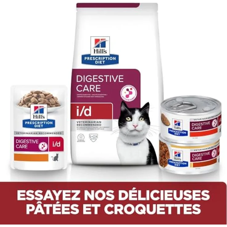 Hill's Prescription Diet i/d Huhn, leicht verdauliches Katzenfutter mit präbiotischen Fasern, 12x85 g – Bild 3