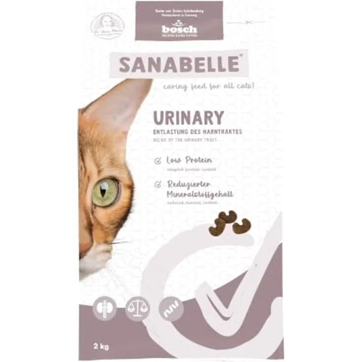 Sanabelle Urinary Trockenfutter für Katzen, Adult, reduziert Mineralstoffe, 2 kg