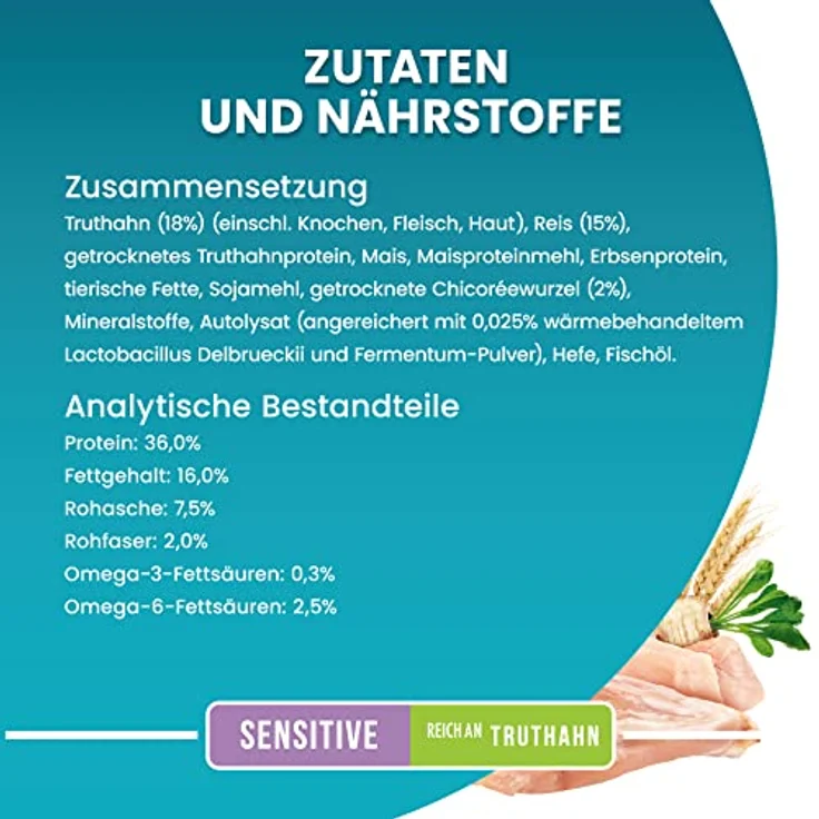 PURINA ONE Sensitive Katzentrockenfutter, reich an Truthahn, 2,8 kg Beutel, ohne Weizen, mit Omega-3- und -6-Fettsäuren – Bild 5