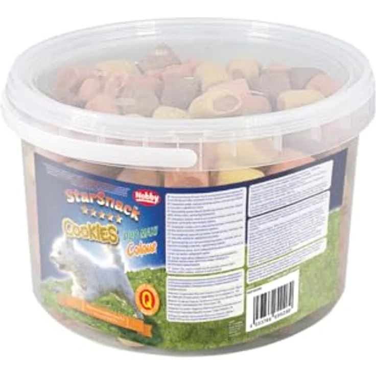 Nobby StarSnack Cookies Duo Maxi, Hundesnacks im Farb-Mix, 1,3 kg Eimer – Bild 1