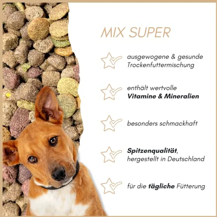 Supravit Mix Super Hundefutter, 5 kg, ausgewogene Trockenmischung, hergestellt in Deutschland – Bild 2