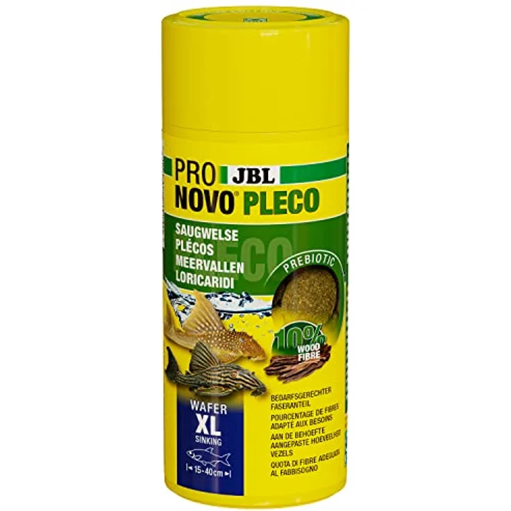 JBL PRONOVO PLECO WAFER, Fischfutter für große Saugwelse, XL, 250ml, naturbelassene Rohstoffe, hohe Akzeptanz – Bild 1