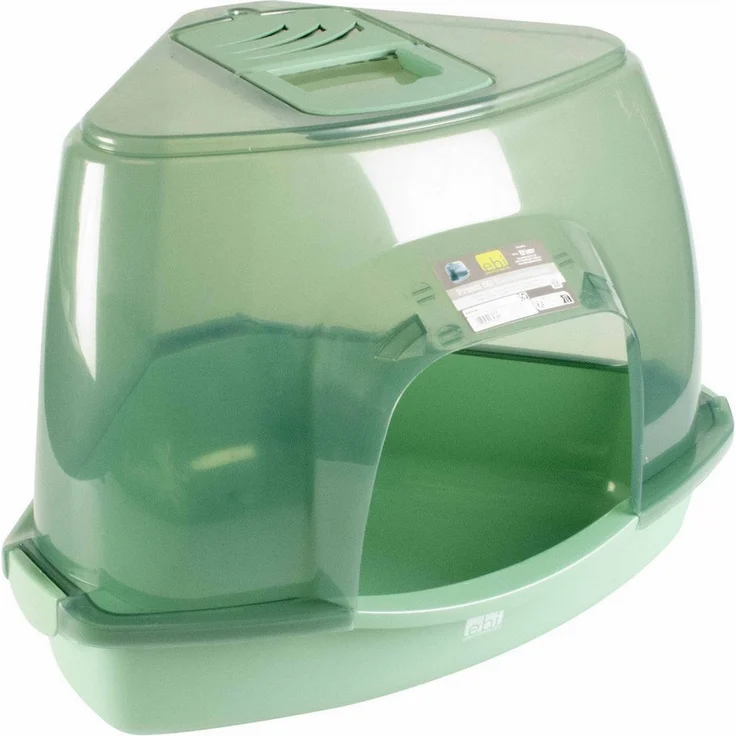 Europet-Bernina Katzentoilette Prism, transparent/grün, M Maße: 38 x 56 x 40 cm